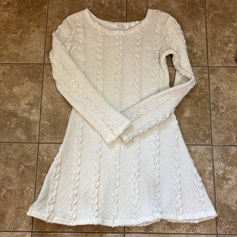 Cream Cable Knit Sweater